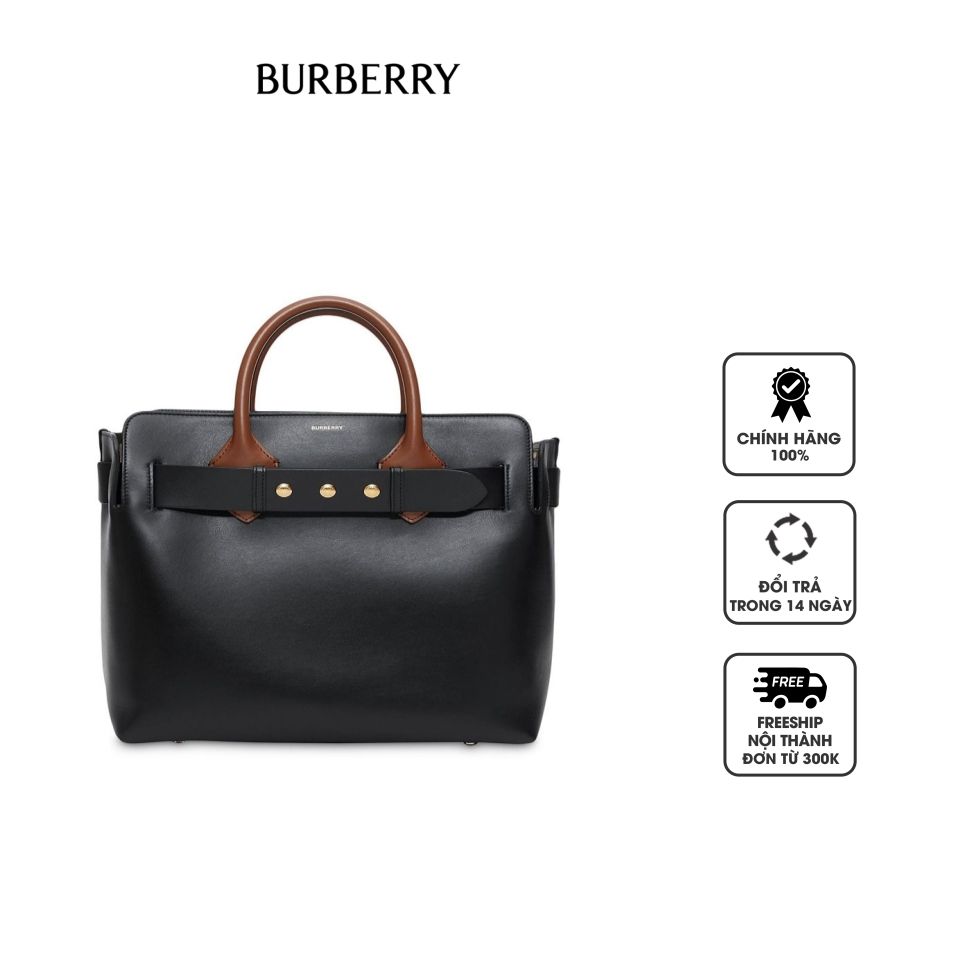 Túi xách unisex Burberry The Small Leather Triple Stud Belt Bag màu đen