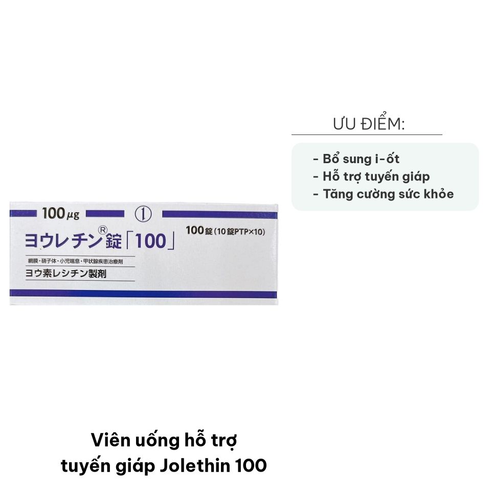 Viên uống hỗ trợ tuyến giáp Jolethin 100 - Bổ sung i-ốt, tăng cường sức khỏe, dễ uống, 100 viên chính hãng từ Daiichi Yakuhin Sangyo