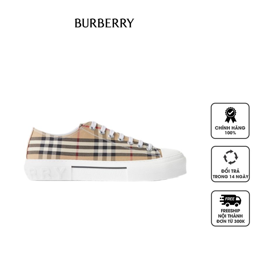 Giày thể thao Burberry Check Cotton Sneakers 80497451 Archive Beige, 39