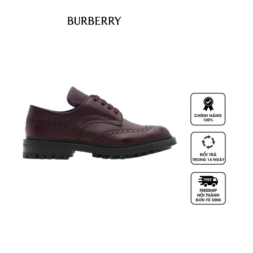 Giày Burberry Tricker’s Leather Devon Brogues 80757701 Aubergine, 39