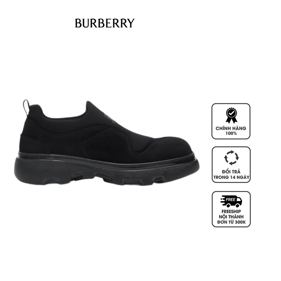 Giày Burberry Suede Foam Sneakers 80815701 Black, 40