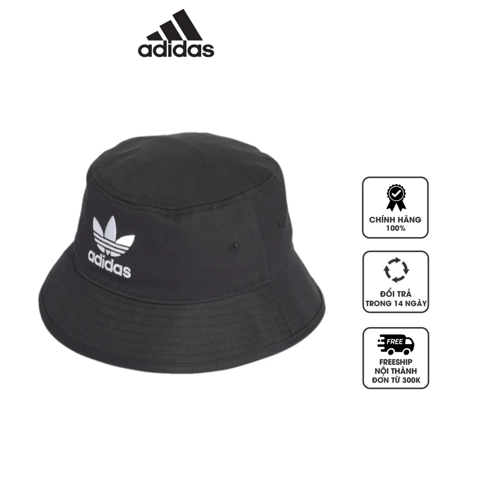 Mũ bucket Adidas Adicolor AJ8995 màu đen, 54-56cm
