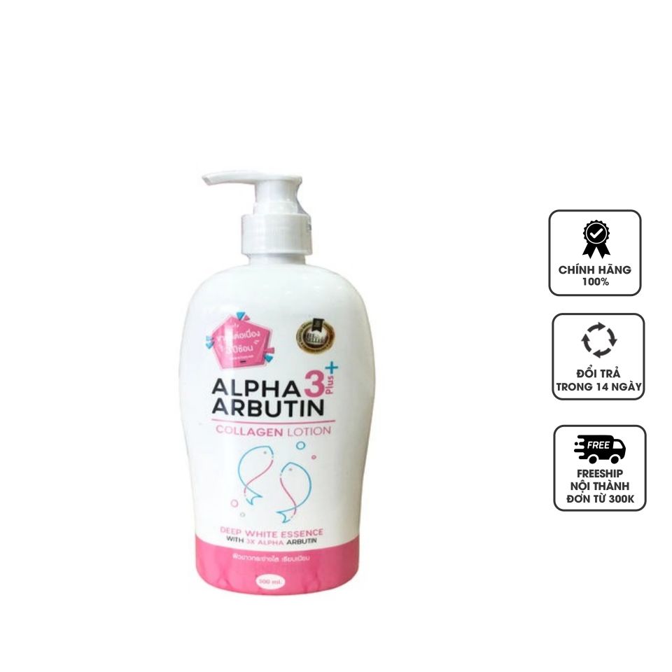 Sữa Dưỡng Thể Trắng Da Alpha Arbutin Collagen Lotion 3 Plus