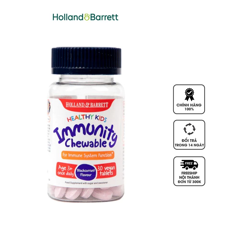 Kẹo nhai hỗ trợ tăng đề kháng Holland & Barrett Immunity Chewable 3y+