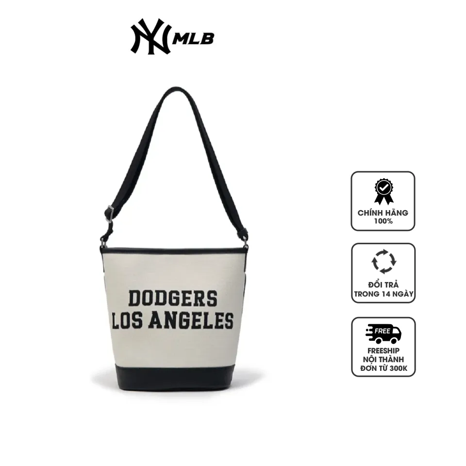 Túi xách MLB Varsity Jacquard Bucket LA Dodgers 3ABMS024N-07CRM