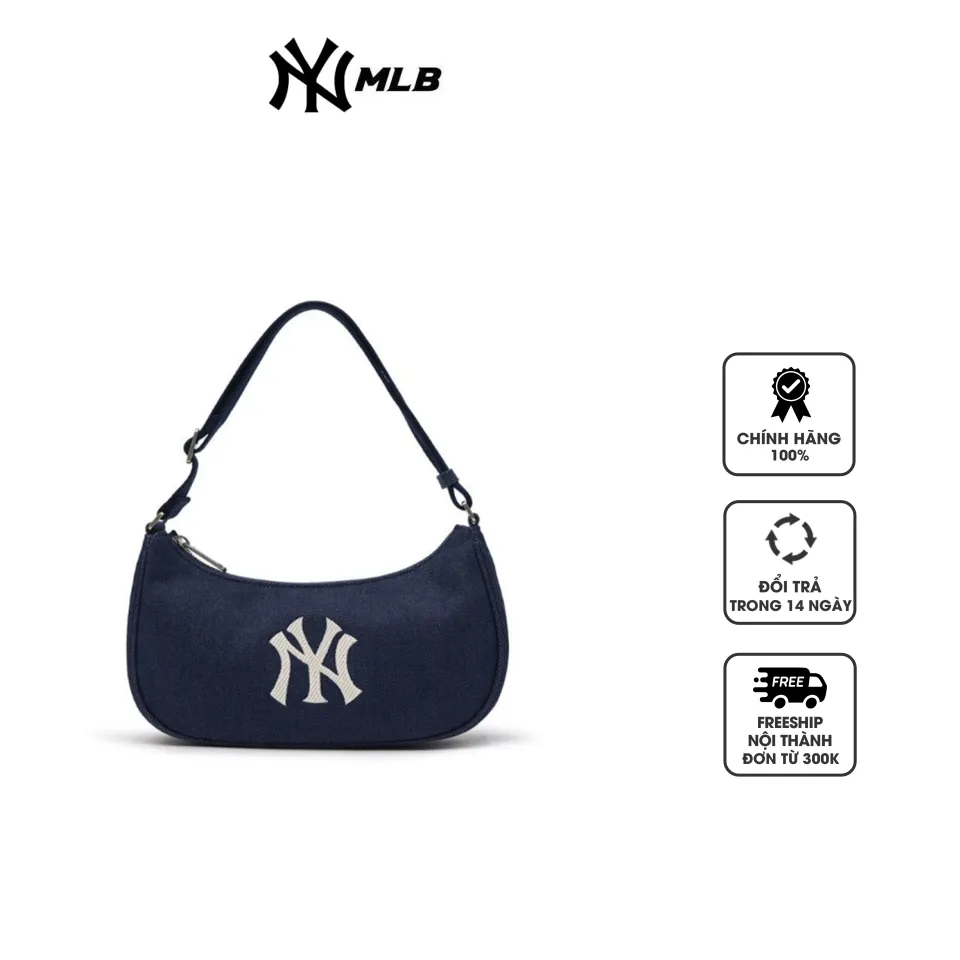 Túi đeo vai MLB Denim Hobo New York Yankees 3ABQM014N-50INS màu xanh