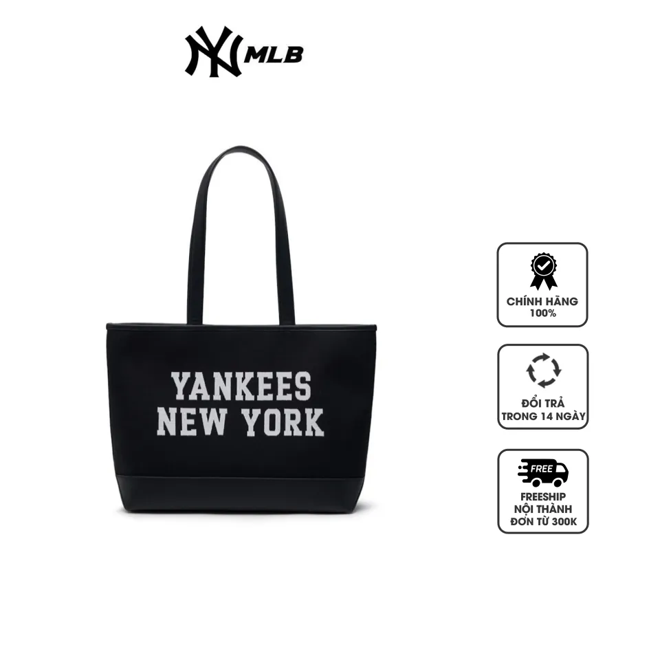 Túi MLB Varsity Jacquard Shopper Bag New York Yankees 3AORL104N-50BKS Black