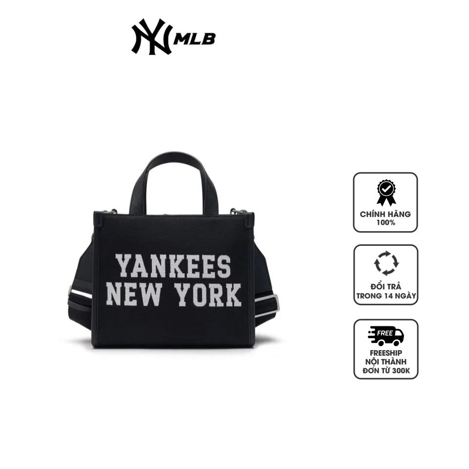 Túi xách MLB Varsity Jacquard Small Tote NY Yankees 3AORS024N-50BKS