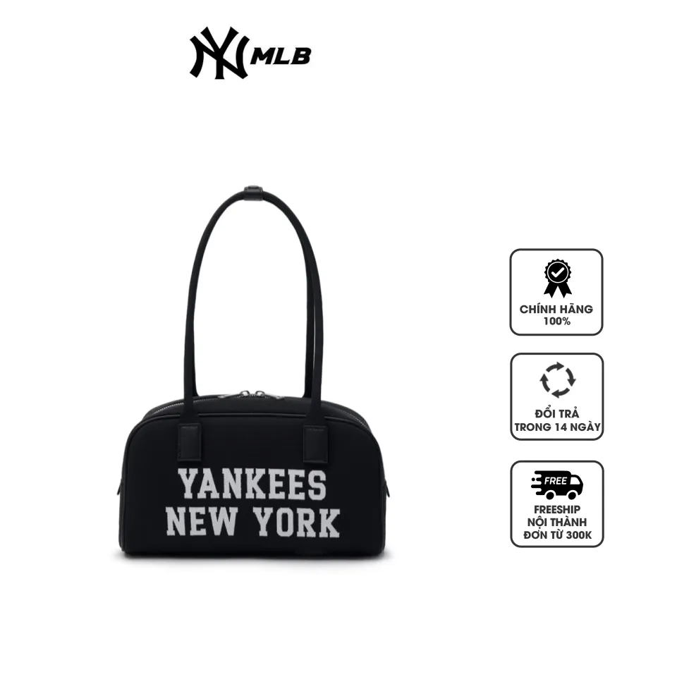 Túi MLB Varsity Jacquard Square Shoulder Bag NY Yankees 3ABQL014N-50BKS