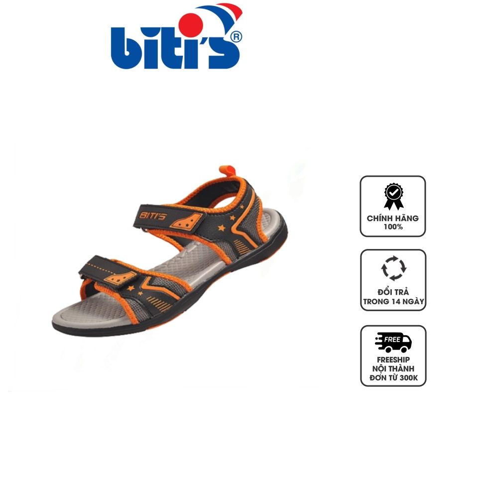 Dép sandal thông dụng bé trai BRB000400 màu đen, 35