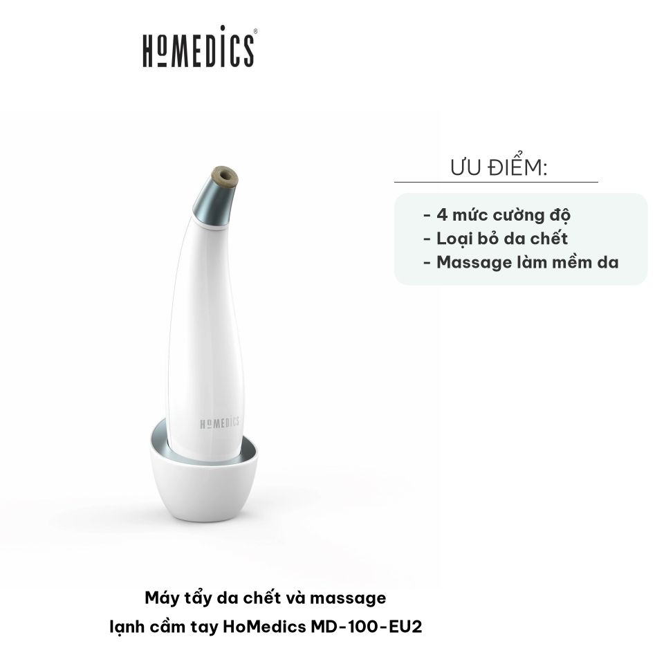 Máy Tẩy Da Chết và Massage Lạnh Cầm Tay HoMedics MD-100-EU2 - Thiết Bị Chăm Sóc Da Professionnal Tại Nhà, Hiệu Quả Cao