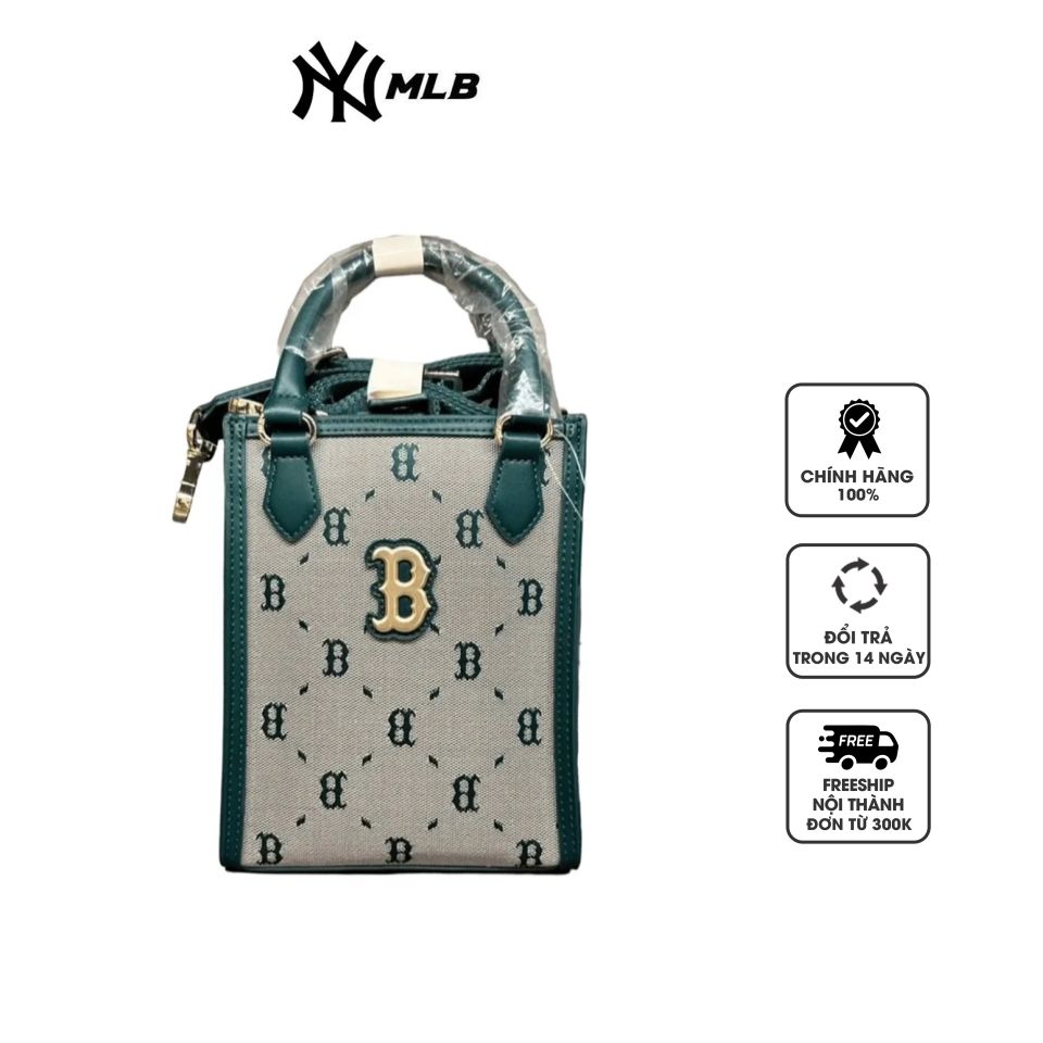 Túi MLB Big B Dia Monogram Phonebag 7ACRMDB4N-43BGL màu xanh