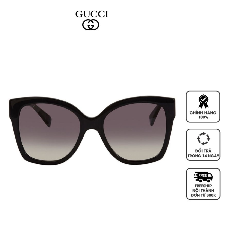 Kính mát nữ Gucci Grey Gradient Butterfly Ladies GG0459S 001 54