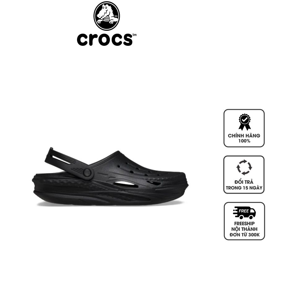 Giày Clog unisex Crocs Off Grid 209501-001 Black màu đen, 35