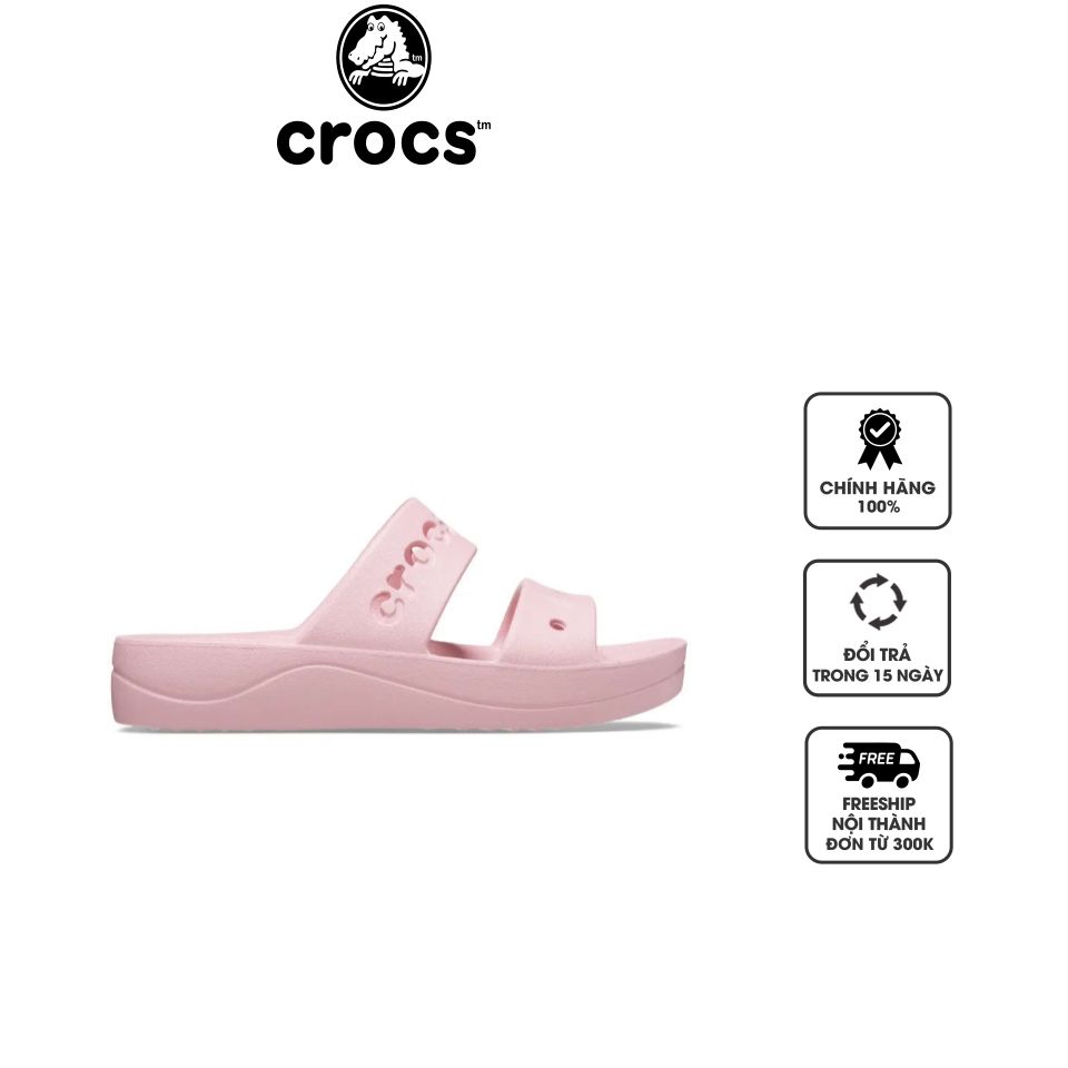 Dép sandal nữ Crocs Baya Platform 208188-606 Petal Pink, 35