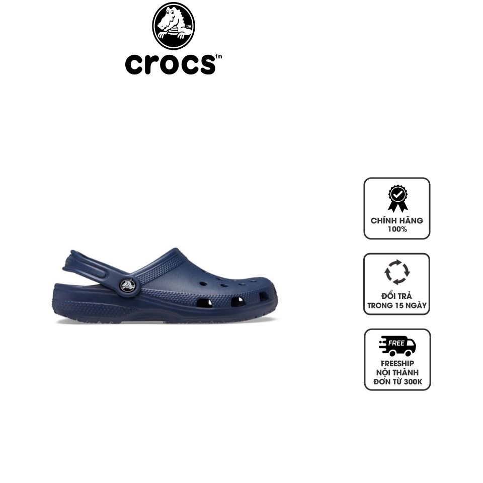 Dép sục Clog Trẻ Em Crocs Toddler Classic 206990-410 Xanh Navy, 23