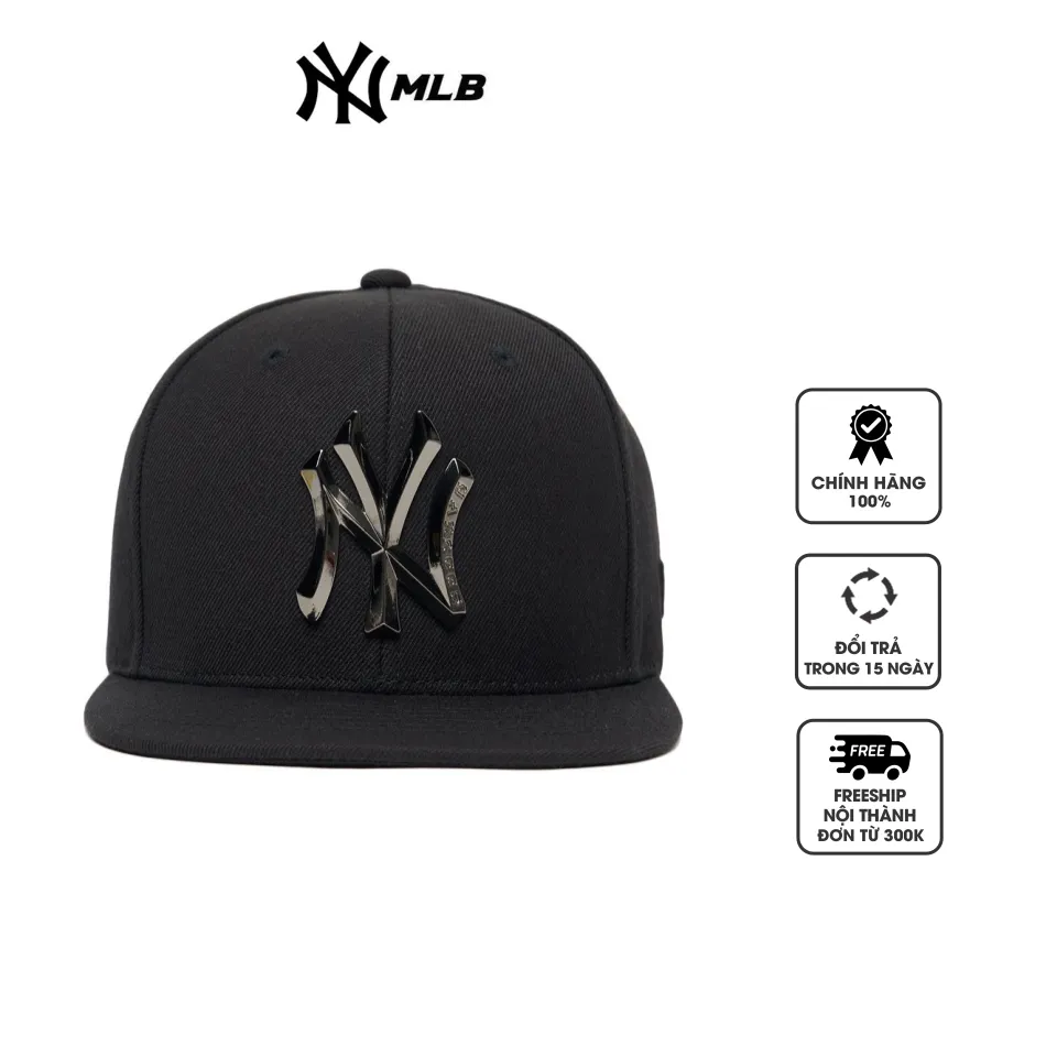 Mũ MLB Metal One Point Snapback New York Yankees 3ACPS571N-50BKS Black