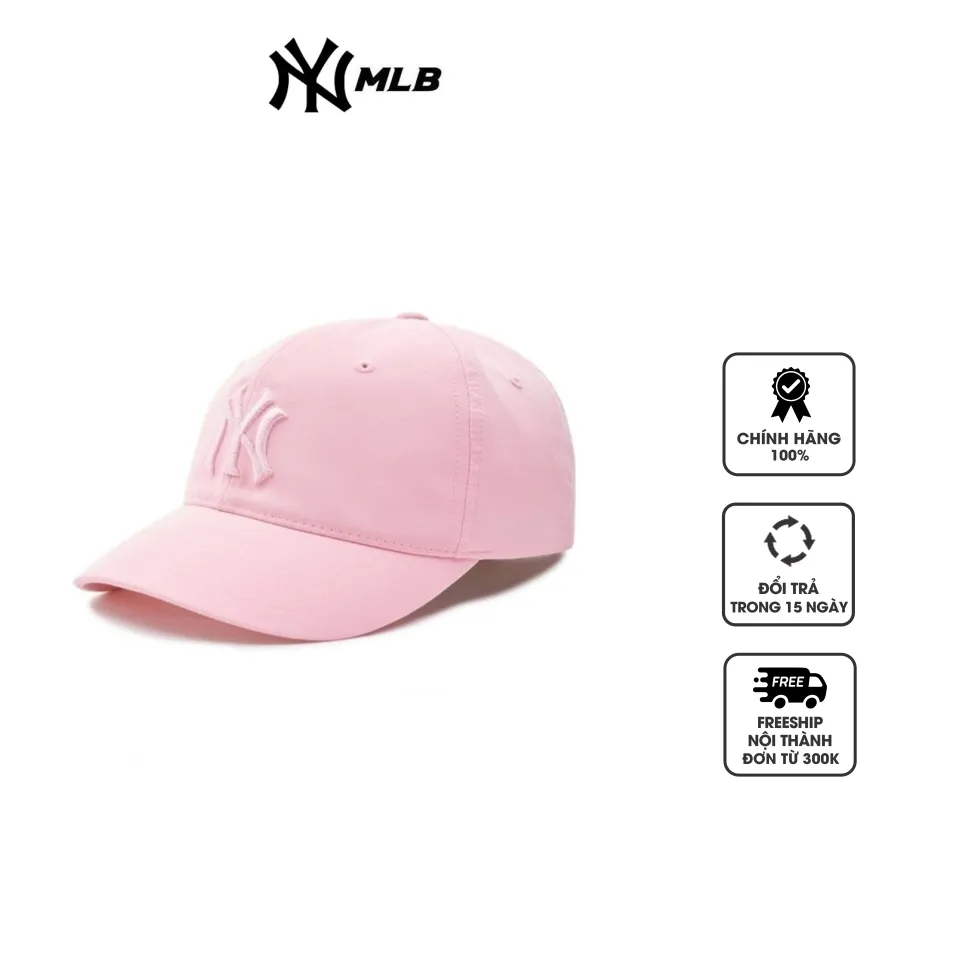 Mũ MLB Fielder Fit&Flex Unstructured NY Pink 3ACP0393N-50PKN màu hồng