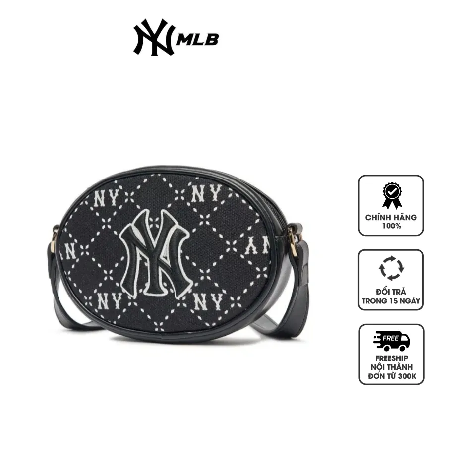 Túi trẻ em MLB Monogram Jacquard Rattan NY Yankees 7ACRMD233-50BKS Black