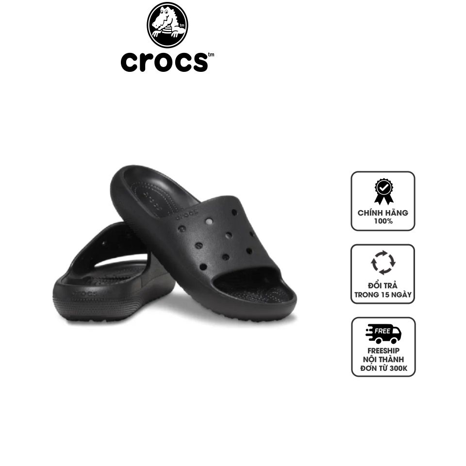 Dép unisex Crocs Classic V2 209401-001 Black, 42