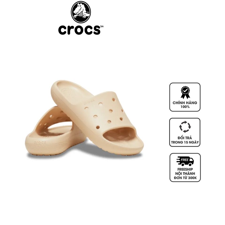 Dép quai ngang unisex Crocs Classic 209401-2DS Shitake, 42