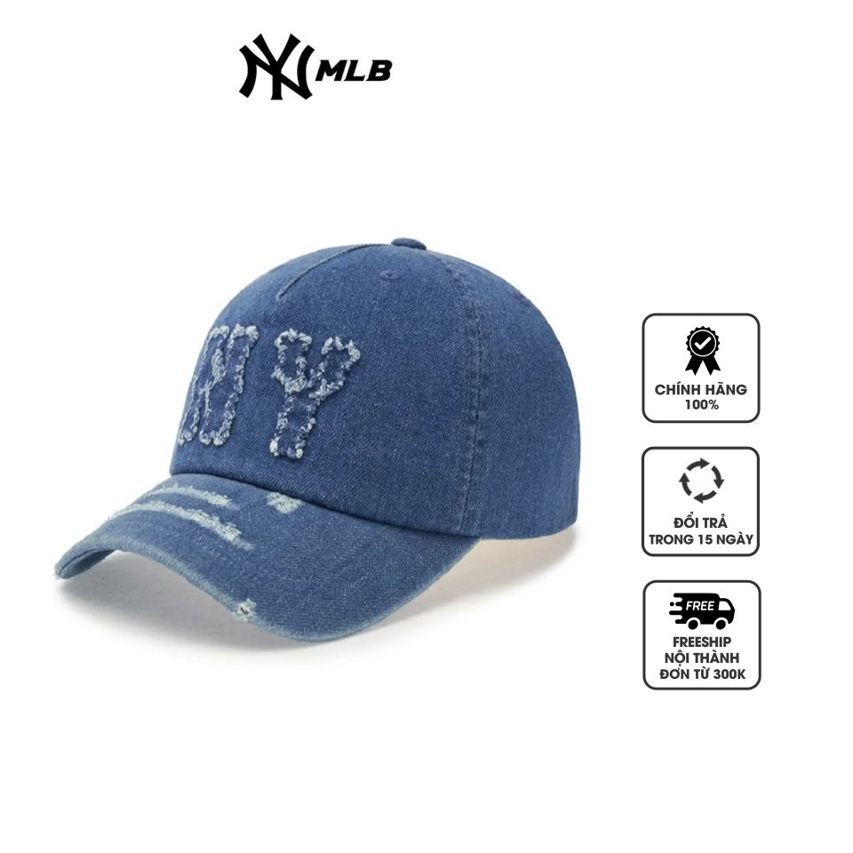 Mũ MLB Basic Coopers Denim 5PANEL Unstructured Ball Cap 3ACPDS24N-50BLL