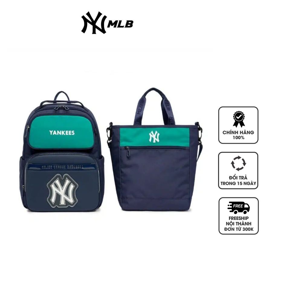 Balo trẻ em MLB Led New York Yankees 7ABK0023N-50NYS kèm túi tote màu xanh navy