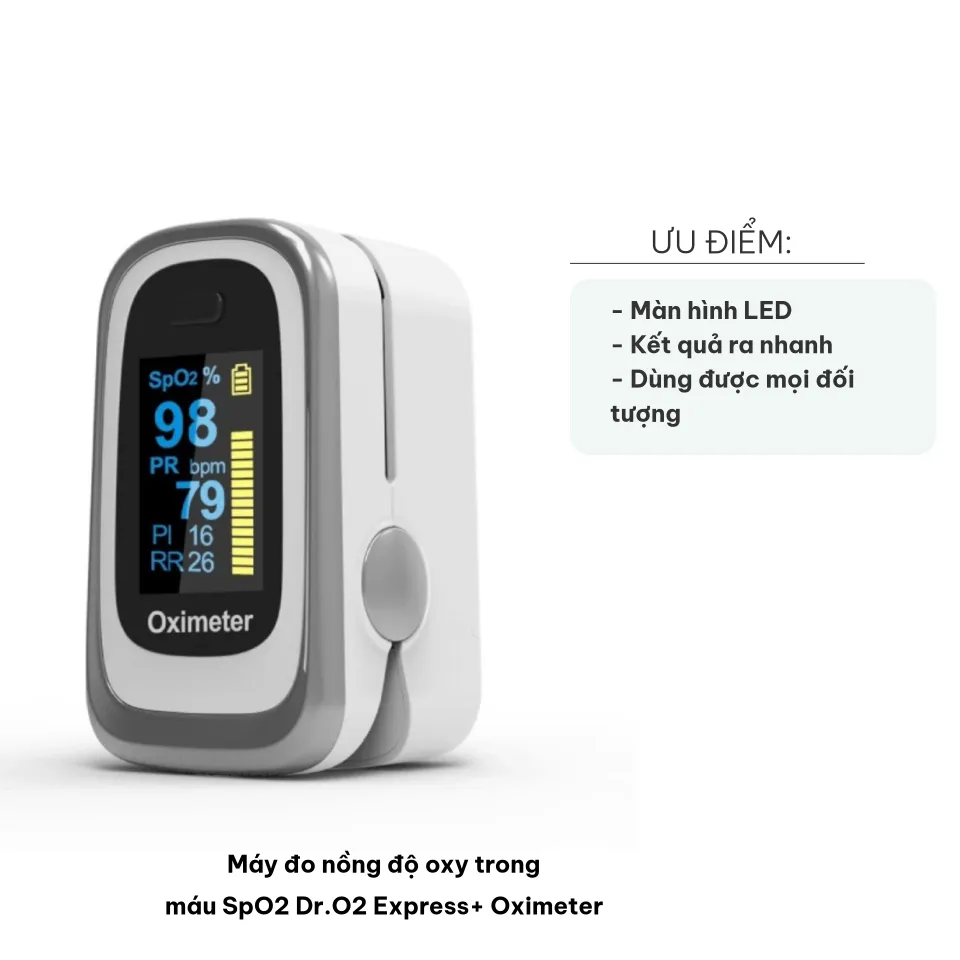 Máy đo nồng độ oxy trong máu SpO2 Dr.O2 Express+ Oximeter