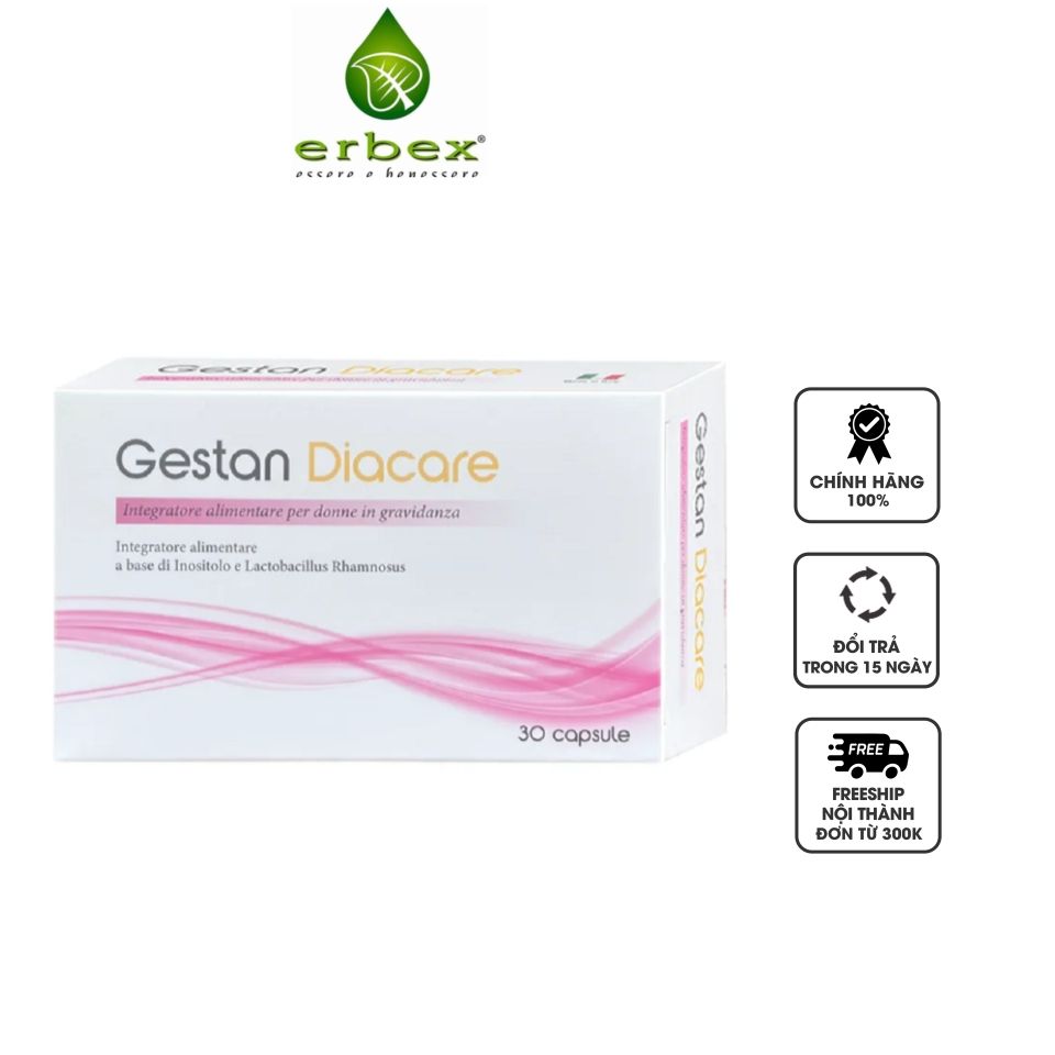 Viên Uống Gestan Diacare Hỗ Trợ Phòng Tiểu Đường Thai Kỳ - 30 Viên, Dành Cho Phụ Nữ Mang Thai, Giảm Kháng Insulin