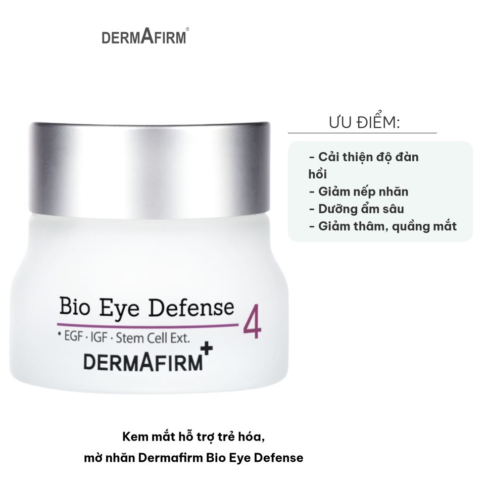 Kem Dưỡng Mắt Trẻ Hóa Dermafirm Bio Eye Defense - Giảm Nếp Nhăn Và Quầng Thâm, Hỗ Trợ Căng Bóng Vùng Da Mắt 30g