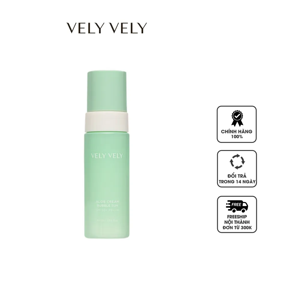 Kem chống nắng chiết xuất lô hội Vely Vely SPF50+ cho mọi loại da