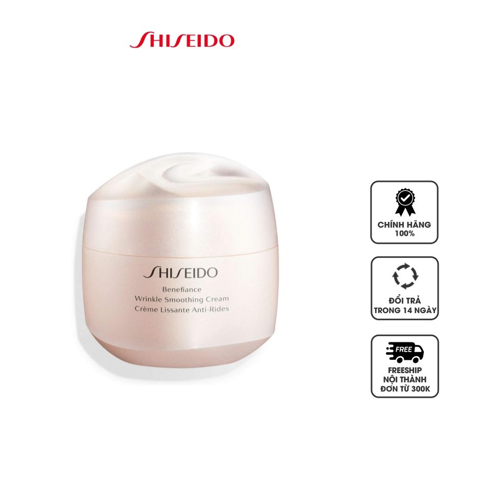Kem Dưỡng Da Shiseido Benefiance Wrinkle Smoothing Cream - Chăm Sóc Da Cao Cấp, Phục Hồi Da, Giảm Nếp Nhăn, Dưỡng Ẩm Sâu