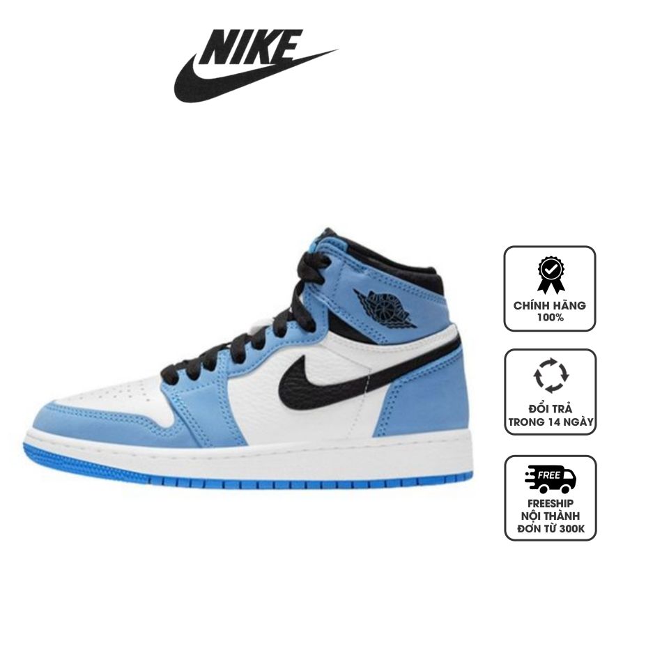 Giày Nike Air Jordan 1 High OG UNC University Blue 555088-134