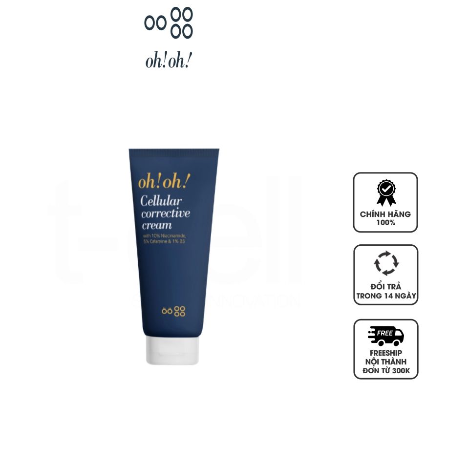 Kem Dưỡng Phục Hồi Da Oh!Oh! Cellular Corrective Cream 30ml - Chứa Niacinamide, Tăng Cường Độ Ẩm, Làm Dịu Da, Mờ Vết Thâm, Chống Oxy Hóa