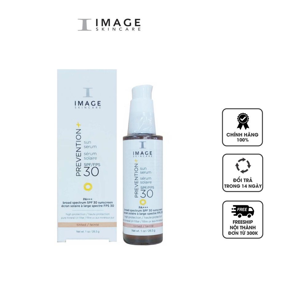 Tinh chất chống nắng Image Prevention+ Sun Serum SPF 30 Tinted - Bảo vệ da, che khuyết điểm, chống tia UVA/UVB, thích hợp mọi loại da