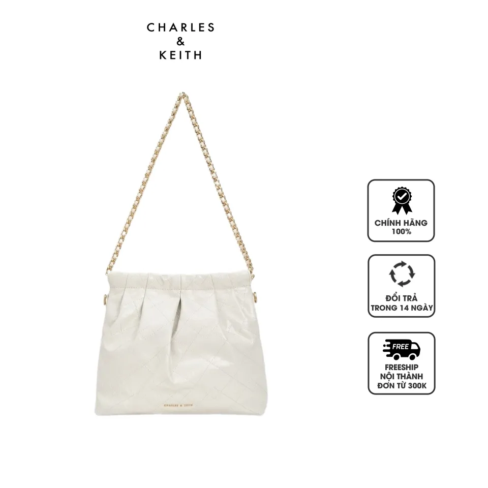 Túi Charles & Keith Duo Chain Handle Shoulder Bag CK2-20671559 White