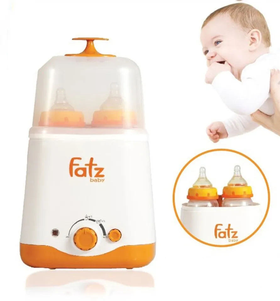 Máy hâm sữa tiệt trùng đa năng 2 bình cổ rộng Fatzbaby FB3011SL