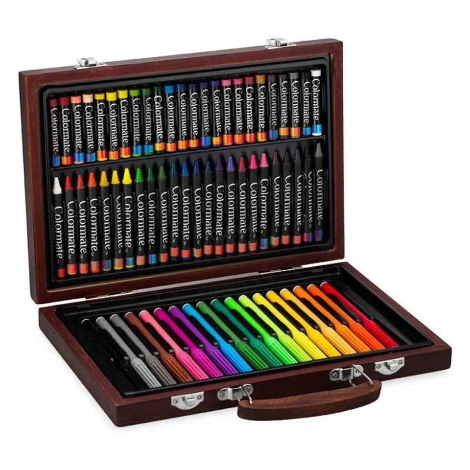 Hộp bút màu đa năng Colormate hộp gỗ 67W