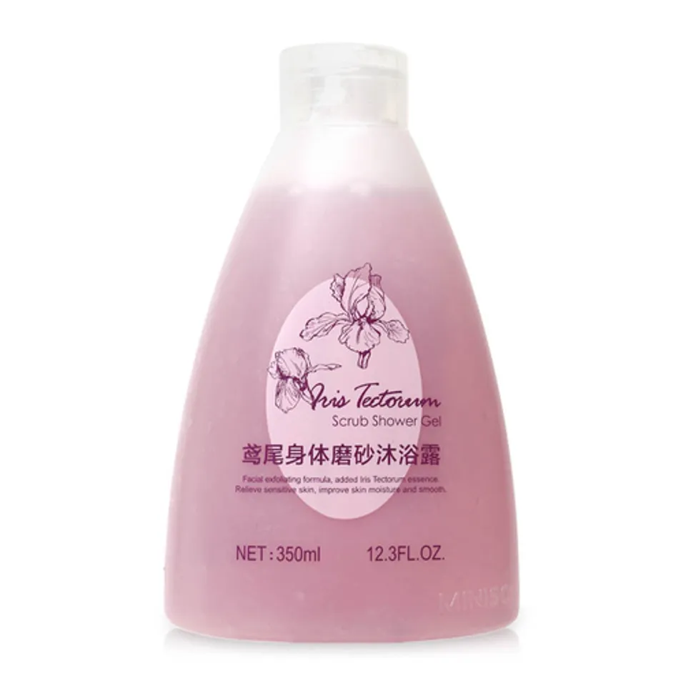 Gel tắm tẩy tế bào chết Miniso Nhật Bản 350 ml , Hoa diên vĩ