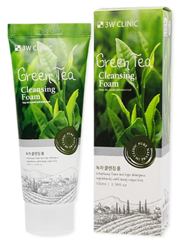 Sữa rửa mặt trà xanh 3W Clinic Green tea Cleansing Foam