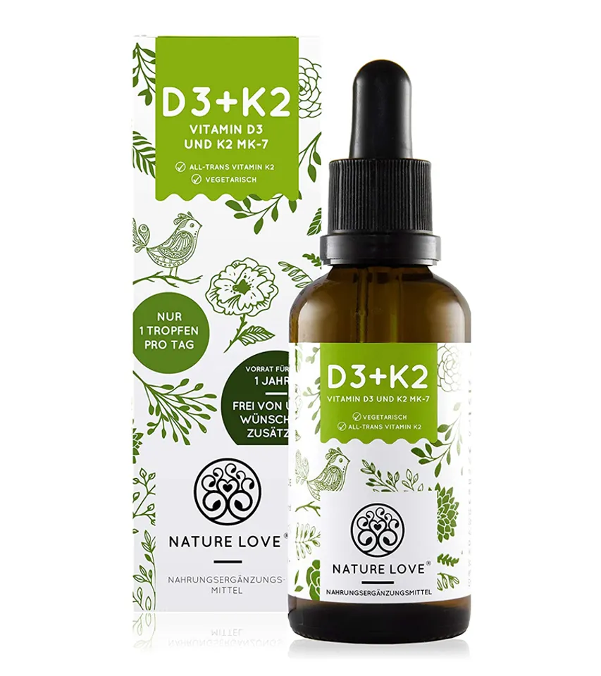 Vitamin D3 + K2 Nature Love - hỗ trợ phát triển chiều cao