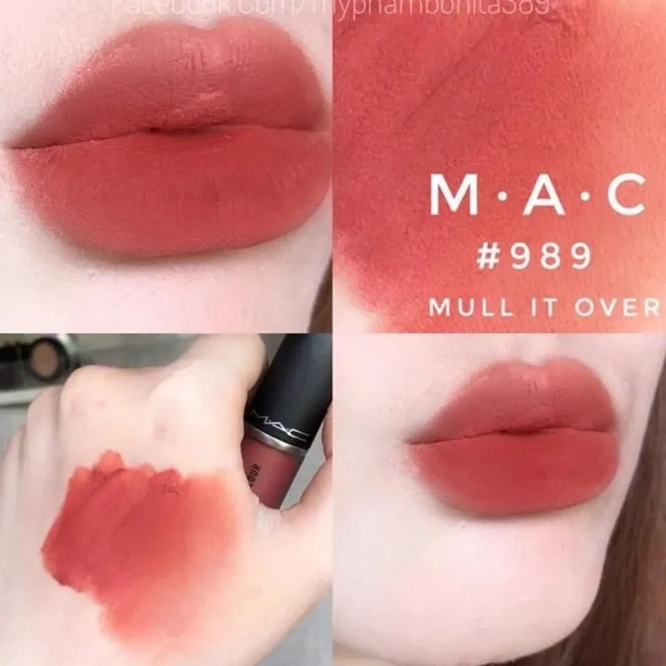 Son Kem Mac Powder Kiss Liquid 989 Mull It Over Cam Hồng Đất