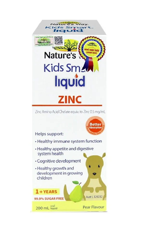 Nature's Way Kids Smart Liquid Zinc hỗ trợ bổ sung kẽm cho bé