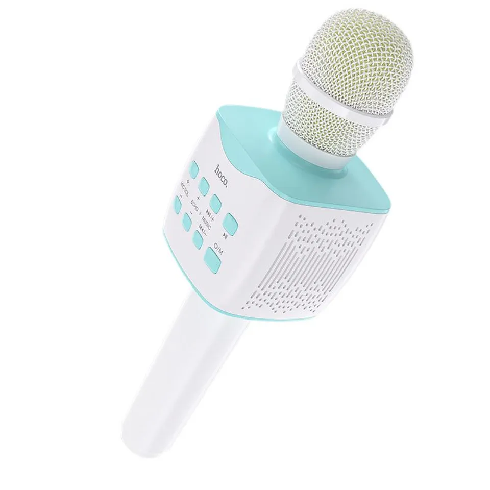 Micro hát karaoke kèm loa Bluetooth Hoco BK5, Trắng