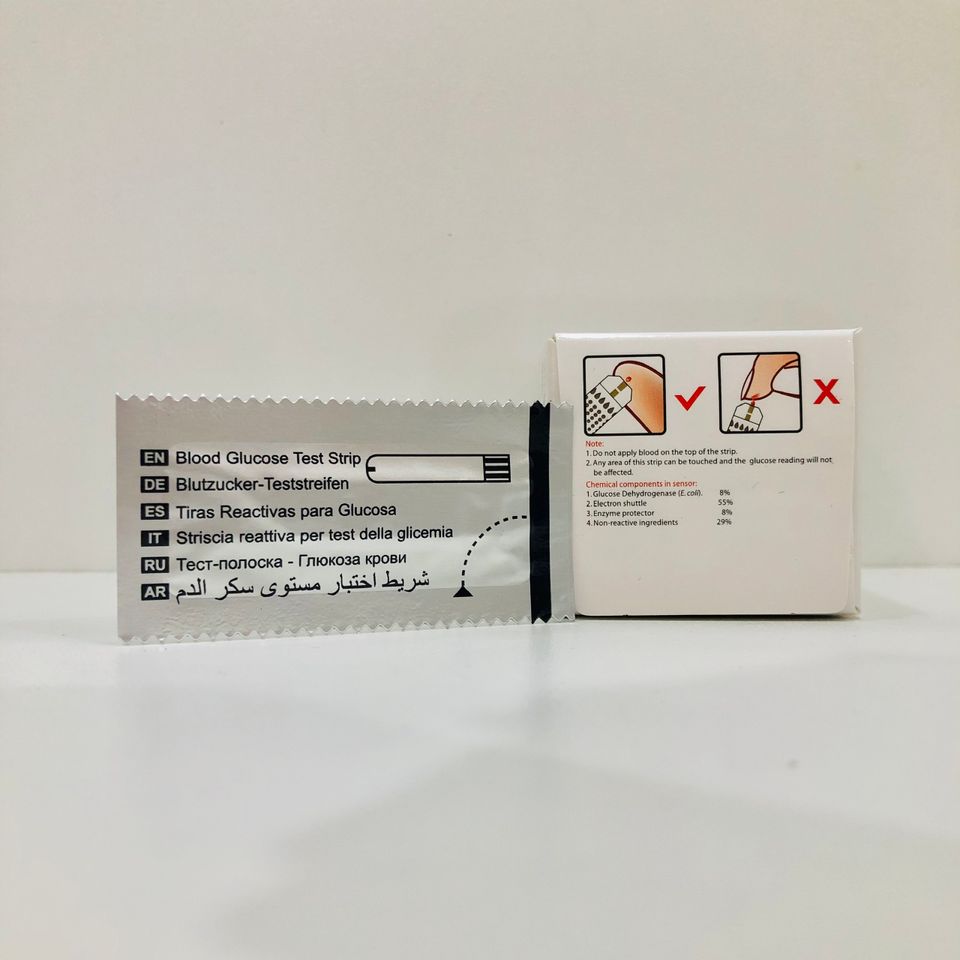 Hộp 25 Que Thử Đường Huyết Glucose Facare FC-M168 - Thiết Bị Chăm Sóc Sức Khỏe Chính Xác Và Nhanh Chóng