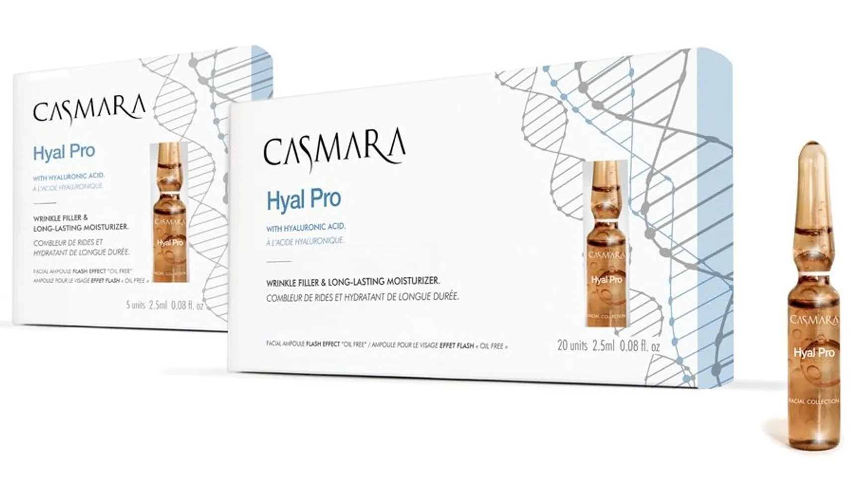 Huyết thanh hỗ trợ cấp ẩm nhanh cho da Casmara Hyal Pro, Set 20 ống