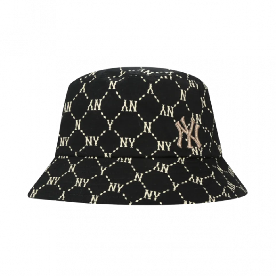 Nón MLB Bucket Hat Gothic New York Yankees Begie O 3AHTHG01N 50BGS   GIAYSAUVN