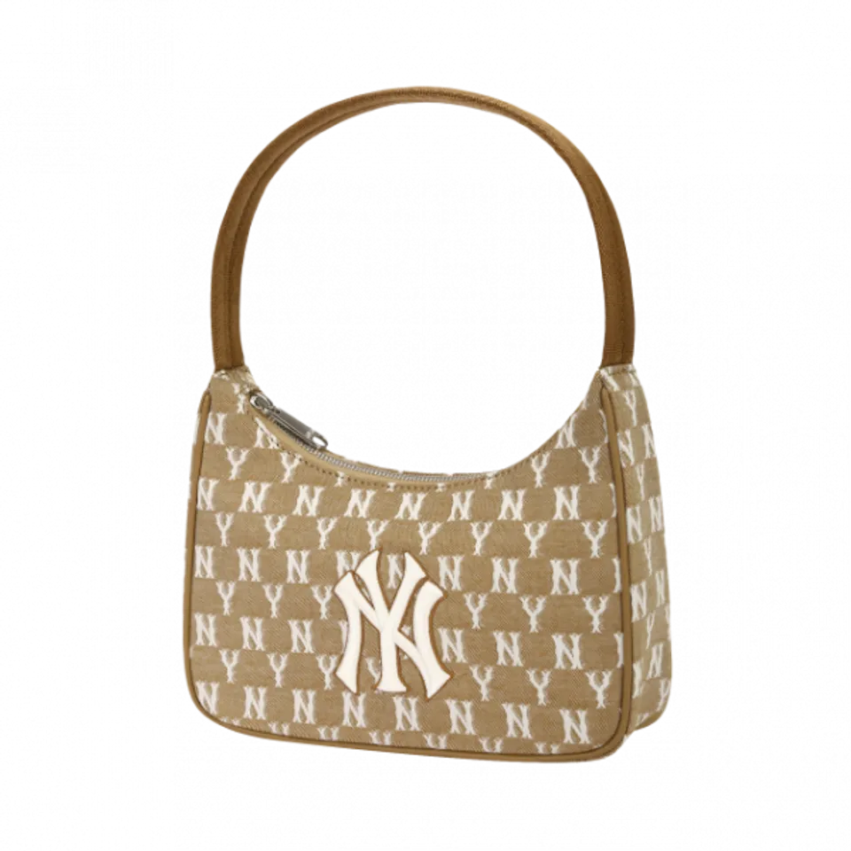 MLB Korea Monogram Jacquard Cross Bag NY Yankees 32BGDC111-50B 100%  Authentic