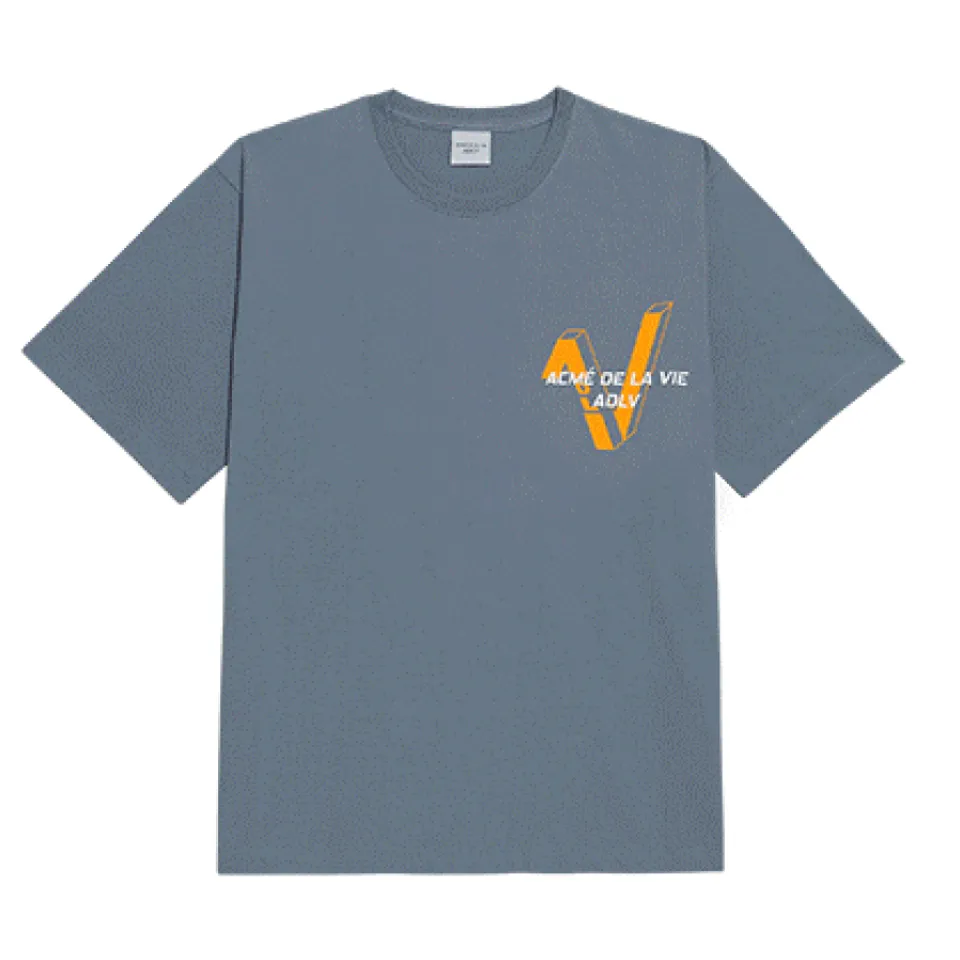 Áo thun Acmé de la vie ADLV V Symbol Logo Short Sleeve T-Shirt Grey, 1