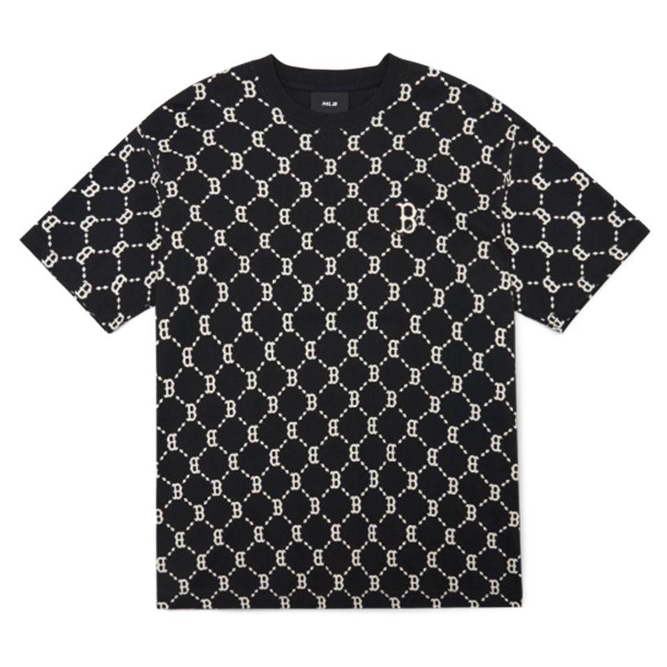 MLB Korea Monogram Unisex Street Style Logo T-Shirts (3ATSV0633